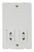 Scolmore SIN100PW - 115V/230V Dual Voltage Shaver Socket Outlet Insert - White Definity Scolmore - Sparks Warehouse
