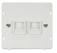 Scolmore SIN121PW - Twin Telephone Socket - Master Insert - White Definity Scolmore - Sparks Warehouse