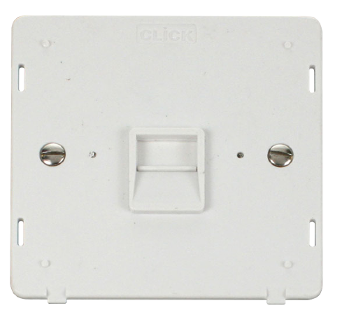 Scolmore SIN125PW - Single Telephone Socket - Secondary Insert - White Definity Scolmore - Sparks Warehouse