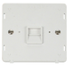 Scolmore SIN125PW - Single Telephone Socket - Secondary Insert - White Definity Scolmore - Sparks Warehouse