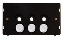 Scolmore SIN143PL - 3 Gang Double Dimmer Plate Insert Definity Scolmore - Sparks Warehouse