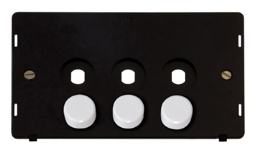 Scolmore SIN143PL - 3 Gang Double Dimmer Plate Insert Definity Scolmore - Sparks Warehouse