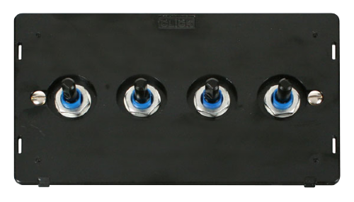 Scolmore SIN144 - 4 Gang 2 Way 250Va Dimmer Switch Insert Definity Scolmore - Sparks Warehouse