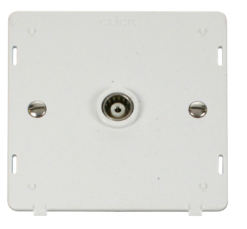 Scolmore SIN158PW - Single Isolated Coaxial Socket Insert - White Definity Scolmore - Sparks Warehouse