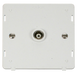 Scolmore SIN158PW - Single Isolated Coaxial Socket Insert - White Definity Scolmore - Sparks Warehouse