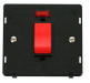 Scolmore SIN201BK - 45A 1 Gang Plate DP Switch With Neon Insert - Black Definity Scolmore - Sparks Warehouse