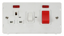 Scolmore SIN205PW - 45A DP Switch 13A DP Switched Socket With Neons Insert - White Definity Scolmore - Sparks Warehouse