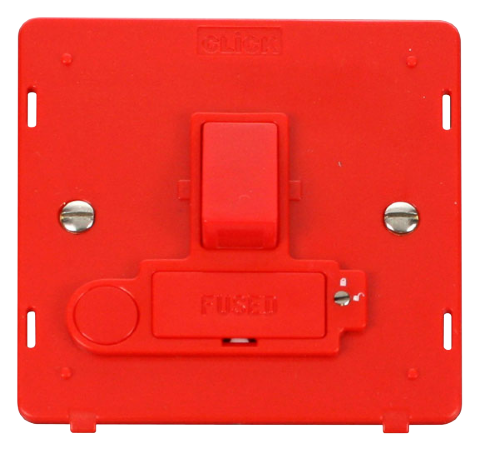 Scolmore SIN256RD - 3A Fused Switched Conn. Unit With Flex Outlet (Lockable) Insert - Red Definity Scolmore - Sparks Warehouse