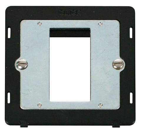 Scolmore SIN310BK - 1 Gang Plate Single Media Module Insert - Black Definity Scolmore - Sparks Warehouse