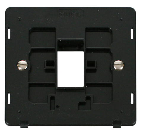Scolmore SIN401BK - 1 Gang Plate Single Aperture Insert - Black Definity Scolmore - Sparks Warehouse