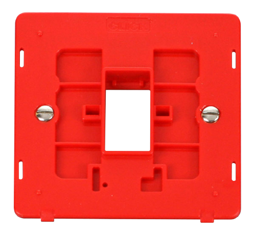 Scolmore SIN401RD - 1 Gang Plate Single Aperture Insert - Red Definity Scolmore - Sparks Warehouse
