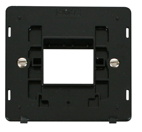 Scolmore SIN402BK - 1 Gang Plate Twin Aperture Insert - Black Definity Scolmore - Sparks Warehouse