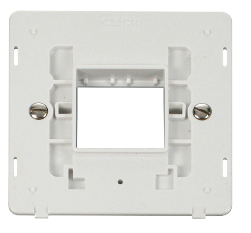 Scolmore SIN402PW - 1 Gang Plate Twin Aperture Insert - White Definity Scolmore - Sparks Warehouse