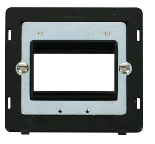 Scolmore SIN403BK - 1 Gang Plate Triple Aperture Insert - Black Definity Scolmore - Sparks Warehouse