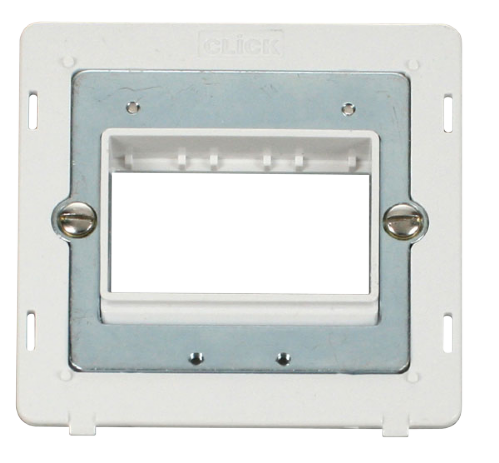 Scolmore SIN403PW - 1 Gang Plate Triple Aperture Insert - White Definity Scolmore - Sparks Warehouse