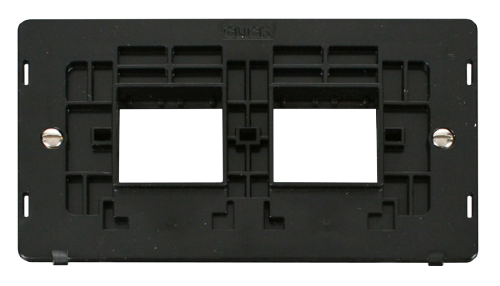 Scolmore SIN404BK - 2 Gang Plate (2 x 2) Aperture Insert - Black Definity Scolmore - Sparks Warehouse