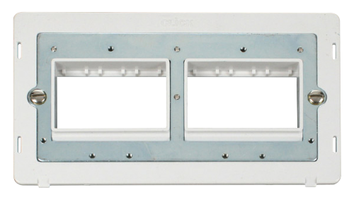 Scolmore SIN406PW - 2 Gang Plate (2 x 3) Aperture Insert - White Definity Scolmore - Sparks Warehouse