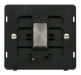 Scolmore SIN411BKBS - INGOT 10AX 1 Gang 2 Way Switch Insert - Black / Brushed Stainless Definity Scolmore - Sparks Warehouse