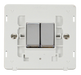 Scolmore SIN412PWCH - INGOT 10AX 2 Gang 2 Way Switch Insert - White / Chrome Definity Scolmore - Sparks Warehouse