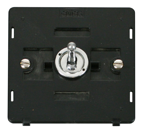 Scolmore SIN420CH - 10AX 1 Gang Intermediate Toggle Switch Insert - Chrome Definity Scolmore - Sparks Warehouse