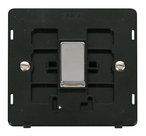 Scolmore SIN425BKCH - INGOT 10AX 1 Gang Intermediate Switch Insert - Black / Chrome Definity Scolmore - Sparks Warehouse