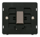 Scolmore SIN425BKSS - INGOT 10AX 1 Gang Intermediate Switch Insert - Black / Stainless Steel Definity Scolmore - Sparks Warehouse