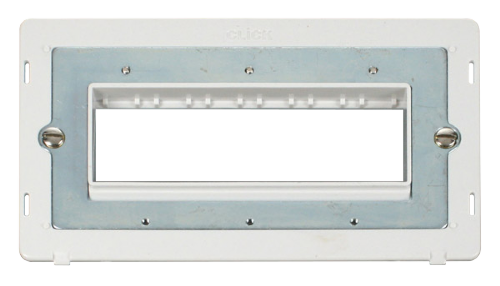 Scolmore SIN426PW - 2 Gang Plate 6 In-Line Aperture Insert - White Definity Scolmore - Sparks Warehouse