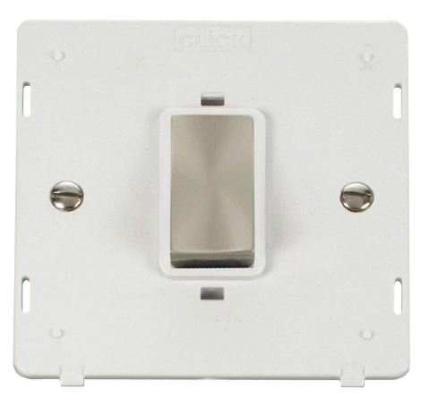 Scolmore SIN500PWBS - INGOT 45A 1 Gang Plate DP Switch Insert - White Definity Scolmore - Sparks Warehouse