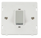 Scolmore SIN500PWCH - INGOT 45A 1 Gang Plate DP Switch Insert - White Definity Scolmore - Sparks Warehouse