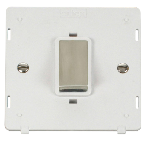 Scolmore SIN500PWSS - INGOT 45A 1 Gang Plate DP Switch Insert - White Definity Scolmore - Sparks Warehouse