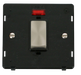 Scolmore SIN501BKBS - INGOT 45A 1 Gang Plate DP Switch With Neon Insert - Black Definity Scolmore - Sparks Warehouse