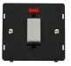 Scolmore SIN501BKCH - INGOT 45A 1 Gang Plate DP Switch With Neon Insert - Black Definity Scolmore - Sparks Warehouse