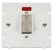 Scolmore SIN501PWBS - INGOT 45A 1 Gang Plate DP Switch With Neon Insert - White Definity Scolmore - Sparks Warehouse