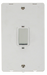 Scolmore SIN502PWCH - INGOT 45A 2 Gang Plate DP Switch Insert - White Definity Scolmore - Sparks Warehouse
