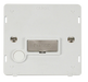 Scolmore SIN550PWBS - INGOT 13A Fused Conn. Unit With Flex Outlet Insert - White / Br. Stainless Definity Scolmore - Sparks Warehouse