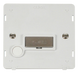 Scolmore SIN550PWSS - INGOT 13A Fused Conn. Unit With Flex Outlet Insert - White / St. Steel Definity Scolmore - Sparks Warehouse