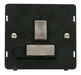 Scolmore SIN551BKBS - INGOT 13A Fused Sw. Conn. Unit With Flex Outlet Insert - Black / Br. St. Definity Scolmore - Sparks Warehouse