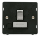 Scolmore SIN551BKCH - INGOT 13A Fused Sw. Conn. Unit With Flex Outlet Insert - Black / Chrome Definity Scolmore - Sparks Warehouse