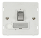 Scolmore SIN551PWCH - INGOT 13A Fused Sw. Conn. Unit With Flex Outlet Insert - White / Chrome Definity Scolmore - Sparks Warehouse