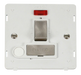 Scolmore SIN552PWBS - INGOT 13A Fused Sw. Conn. Unit With F/O Insert + Neon - White / Br. St. Definity Scolmore - Sparks Warehouse