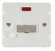 Scolmore SIN553PWBS - INGOT 13A Fused Conn. Unit With F/O Insert + Neon - White / Br. Stainless Definity Scolmore - Sparks Warehouse