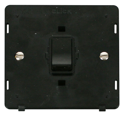 Scolmore SIN622BK - 20A 1 Gang DP Switch Insert - Black Definity Scolmore - Sparks Warehouse