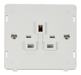 Scolmore SIN630PW - 1 Gang 13A Socket Insert - White Definity Scolmore - Sparks Warehouse