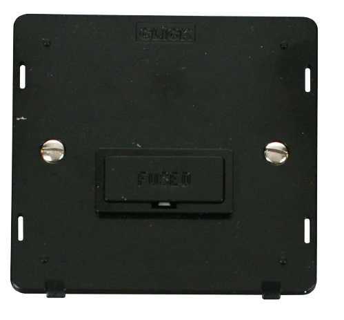 Scolmore SIN650BK - 13A Fused Connection Unit Insert - Black Definity Scolmore - Sparks Warehouse