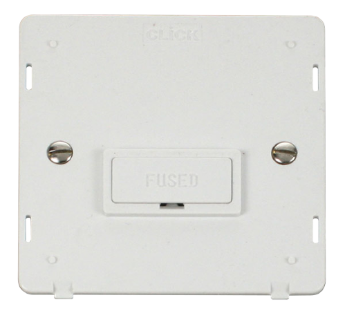 Scolmore SIN650PW - 13A Fused Connection Unit Insert - White Definity Scolmore - Sparks Warehouse
