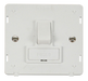 Scolmore SIN651PW - 13A Fused Switched Connection Unit Insert - White Definity Scolmore - Sparks Warehouse
