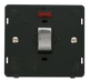 Scolmore SIN723BKCH - INGOT 20A 1 Gang DP Switch With Neon Insert - Black / Chrome Definity Scolmore - Sparks Warehouse