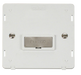 Scolmore SIN750PWBS - INGOT 13A Fused Connection Unit Insert - White / Brushed Stainless Definity Scolmore - Sparks Warehouse