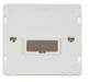Scolmore SIN750PWSS - INGOT 13A Fused Connection Unit Insert - White / Stainless Steel Definity Scolmore - Sparks Warehouse