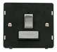 Scolmore SIN751BKCH - INGOT 13A Fused Switched Connection Unit Insert - Black / Chrome Definity Scolmore - Sparks Warehouse